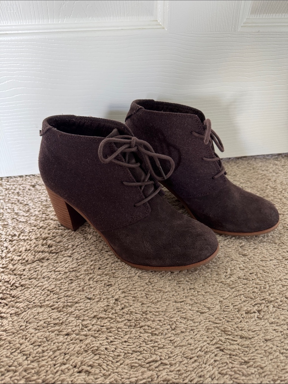 Toms Lunata Booties in Chocolate Brown
